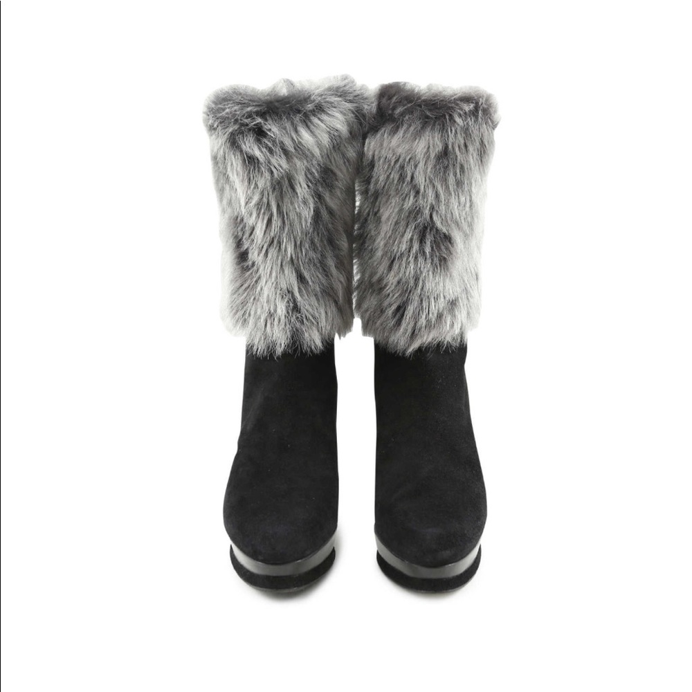STUART WEITZMAN Suede Yetala Fur Boots